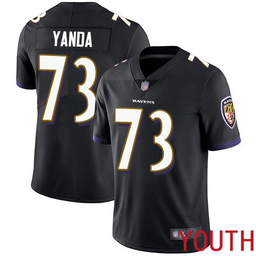 Baltimore Ravens Limited Black Youth Marshal Yanda Alternate Jersey NFL Football #73 Vapor Untouchable->women nfl jersey->Women Jersey